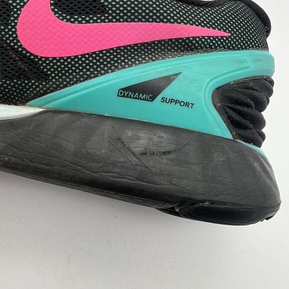 Nike Lunarglide 6 Women’s 8.5 Black Green Pink Running Shoe 654434-002 - Picture 9 of 14